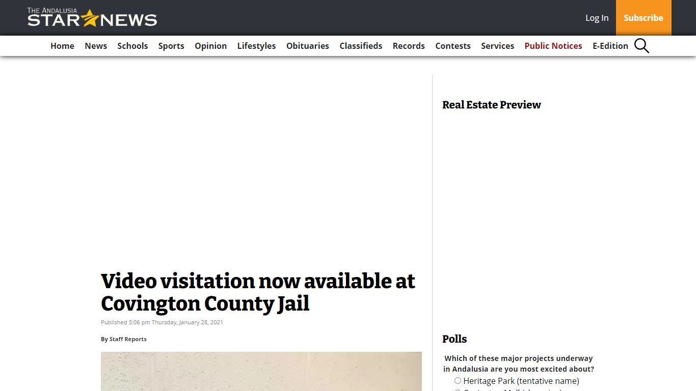 Video visitation now available at Covington County Jail - The Andalusia ...